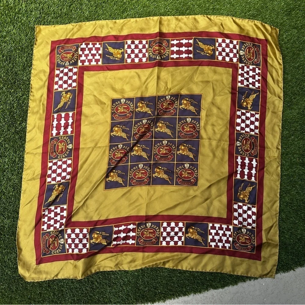 Vintage Burberrys silk scarf